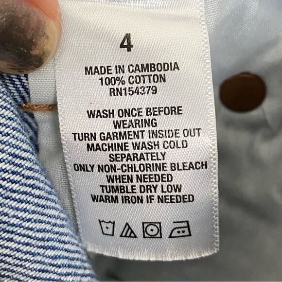 Aeropostale | Distressed 90s High Rise Cut Off Denim Shorts Size 4 - Picture 10 of 10